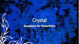  Presentation with blue floral - Slide deck having grunge blue floral background with space for text background and a navy blue colored foreground