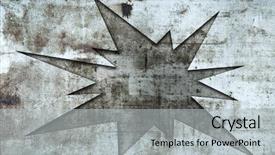  Presentation with abstract hi tech - Audience pleasing presentation theme consisting of grunge border - metallic abstract background backdrop and a light gray colored foreground