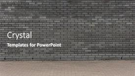  Presentation with old brick wall texture - Theme with grunge-brick-wall-abstract-background background and a dark gray colored foreground