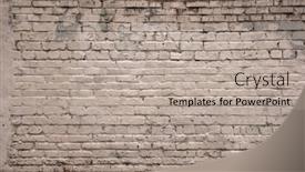  Presentation with old brick wall texture - Slides having grunge-brick-wall-abstract-background background and a mint green colored foreground