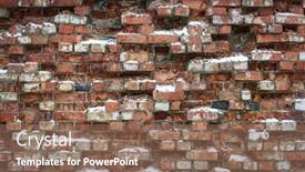  Presentation with brick wall texture - Presentation theme enhanced with grunge brick wall background background and a violet colored foreground