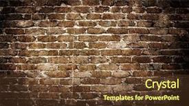  Presentation with brick - Audience pleasing presentation theme consisting of grunge brick wall background backdrop and a tawny brown colored foreground