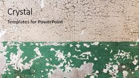  Presentation with wall paint - PPT layouts consisting of grunge brick wall with burst background and a soft green colored foreground
