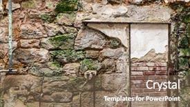  Presentation with wall paint - Colorful PPT layouts enhanced with grunge brick wall with burst backdrop and a violet colored foreground