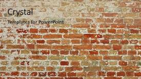  Presentation with brick - Slides with grunge brick wall background and a coral colored foreground