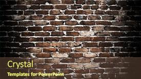  Presentation with brick wall - Colorful slide deck enhanced with grunge-brick-wall backdrop and a tawny brown colored foreground