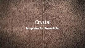  Presentation with brown leather - Audience pleasing PPT theme consisting of grunge-brown-leather-used backdrop and a violet colored foreground