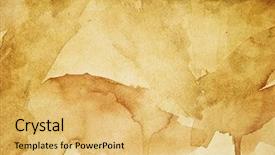  Presentation with water color - Presentation theme enhanced with grunge brown paper texture water background and a yellow colored foreground