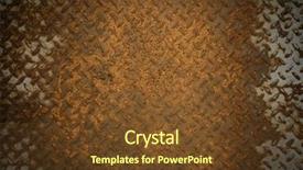 Presentation with diamond plate - PPT layouts consisting of grunge diamond metal background background and a tawny brown colored foreground