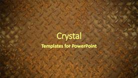  Presentation with diamond plate - Beautiful presentation featuring grunge diamond metal background backdrop and a tawny brown colored foreground