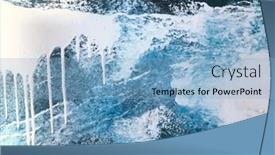  Presentation with blue flow - Beautiful slide set featuring grunge-dirty-texture-wall backdrop and a light blue colored foreground