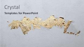  Presentation with abstract gold - PPT theme consisting of grunge-dirty-texture-wall background and a light gray colored foreground
