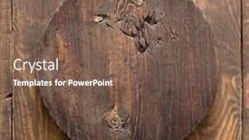  Presentation with round table - PPT layouts with grunge-empty-round-wooden-plate background and a violet colored foreground