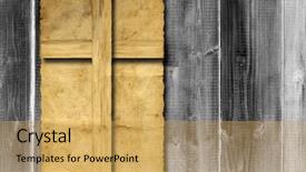 Presentation with aged wood - PPT layouts consisting of grunge faith holiday god religious background and a yellow colored foreground