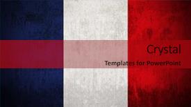 Presentation with france flag - Beautiful PPT theme featuring grunge flag of france backdrop and a crimson colored foreground