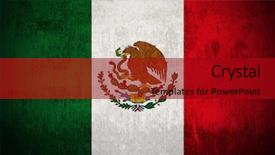  Presentation with mexico flag - Slides with grunge flag of mexico background and a crimson colored foreground