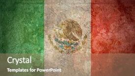  Presentation with mexico flag - PPT theme featuring grunge flag of mexico background and a coral colored foreground