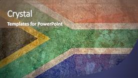 Presentation with africa - PPT layouts featuring grunge flag of south africa background and a coral colored foreground