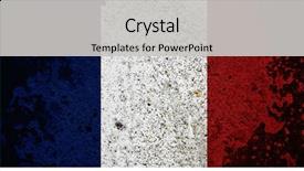  Presentation with france flag - Beautiful presentation theme featuring grunge france flag flag series backdrop and a light gray colored foreground