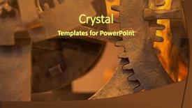  Presentation with gear wheels - Audience pleasing PPT layouts consisting of grunge gear cog wheels background backdrop and a tawny brown colored foreground