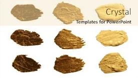  Presentation with gold glitter - Presentation theme consisting of grunge-gold-and-bronze-glitter background and a  colored foreground