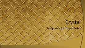  Presentation with diamond plate - Cool new presentation design with grunge gold diamond plate background backdrop and a gold colored foreground