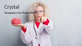  Presentation with brain - Amazing PPT layouts having you hand sign positive backdrop and a light gray colored foreground