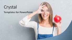  Presentation with pomegranate - Amazing slides having grunge grey wall holding pomegranate backdrop and a light gray colored foreground