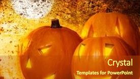  Presentation with spooky - Slides consisting of grunge halloween background pumpkins background and a crimson colored foreground