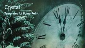  Presentation with new year - Presentation theme consisting of grunge image of new year background and a tawny brown colored foreground