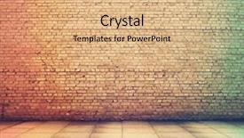  Presentation with old film - Colorful slide deck enhanced with grunge interior with brick wall backdrop and a  colored foreground