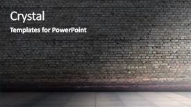  Presentation with vintage interior brick wall - Slides featuring grunge interior with brick wall background and a dark gray colored foreground