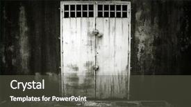  Presentation with iron - Audience pleasing slides consisting of grunge iron door backdrop and a dark gray colored foreground