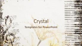  Presentation with sheet music - PPT theme consisting of grunge music background background series background and a sky blue colored foreground