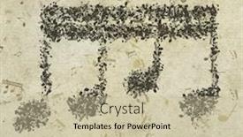  Presentation with old music - Beautiful slide deck featuring grunge-musical-background-old-paper backdrop and a mint green colored foreground