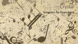  Presentation with old music - Theme enhanced with grunge-musical-background-old-paper background and a soft green colored foreground