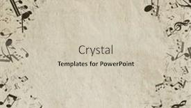  Presentation with old music - Slide set enhanced with grunge-musical-background-old-paper background and a soft green colored foreground