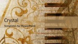  Presentation with music - Beautiful presentation featuring grunge musical background backdrop and a coral colored foreground