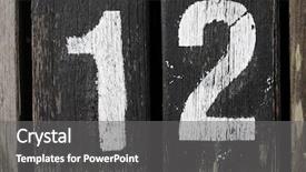  Presentation with wood - Presentation theme consisting of grunge number '12' painted background and a gray colored foreground