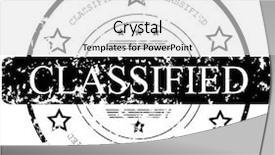  Presentation with classified - Cool new PPT theme with stars and the word classified backdrop and a light gray colored foreground