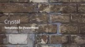  Presentation with cracked concrete vintage wall - Presentation theme consisting of grunge-old-cracked-brick-wall background and a dark gray colored foreground