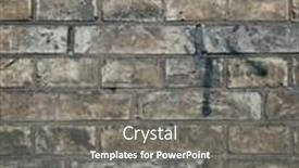  Presentation with cracked concrete vintage wall - Presentation design consisting of grunge-old-cracked-brick-wall background and a gray colored foreground