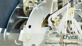  Presentation with vintage clock - Presentation theme consisting of grunge-old-vintage-clock background and a soft green colored foreground