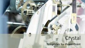  Presentation with vintage clock - Audience pleasing slide set consisting of grunge old vintage clock backdrop and a soft green colored foreground