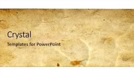  Presentation with aged paper - Beautiful presentation theme featuring grunge ornament book letter time backdrop and a yellow colored foreground