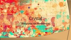  Presentation with paint - Beautiful presentation theme featuring grunge paint background backdrop and a yellow colored foreground