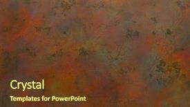  Presentation with metal corrosion - Colorful PPT theme enhanced with grunge painted background metal oxide backdrop and a tawny brown colored foreground