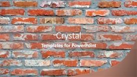  Presentation with red brick wall - Beautiful slide set featuring grunge-red-brick-wall-background backdrop and a coral colored foreground