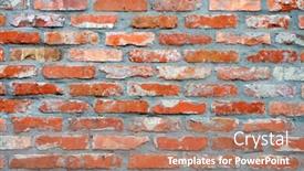 Presentation with red brick wall - Presentation design with grunge-red-brick-wall-background background and a coral colored foreground