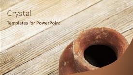  Presentation with wood planks - Theme with grunge-red-clay-pot background and a lemonade colored foreground